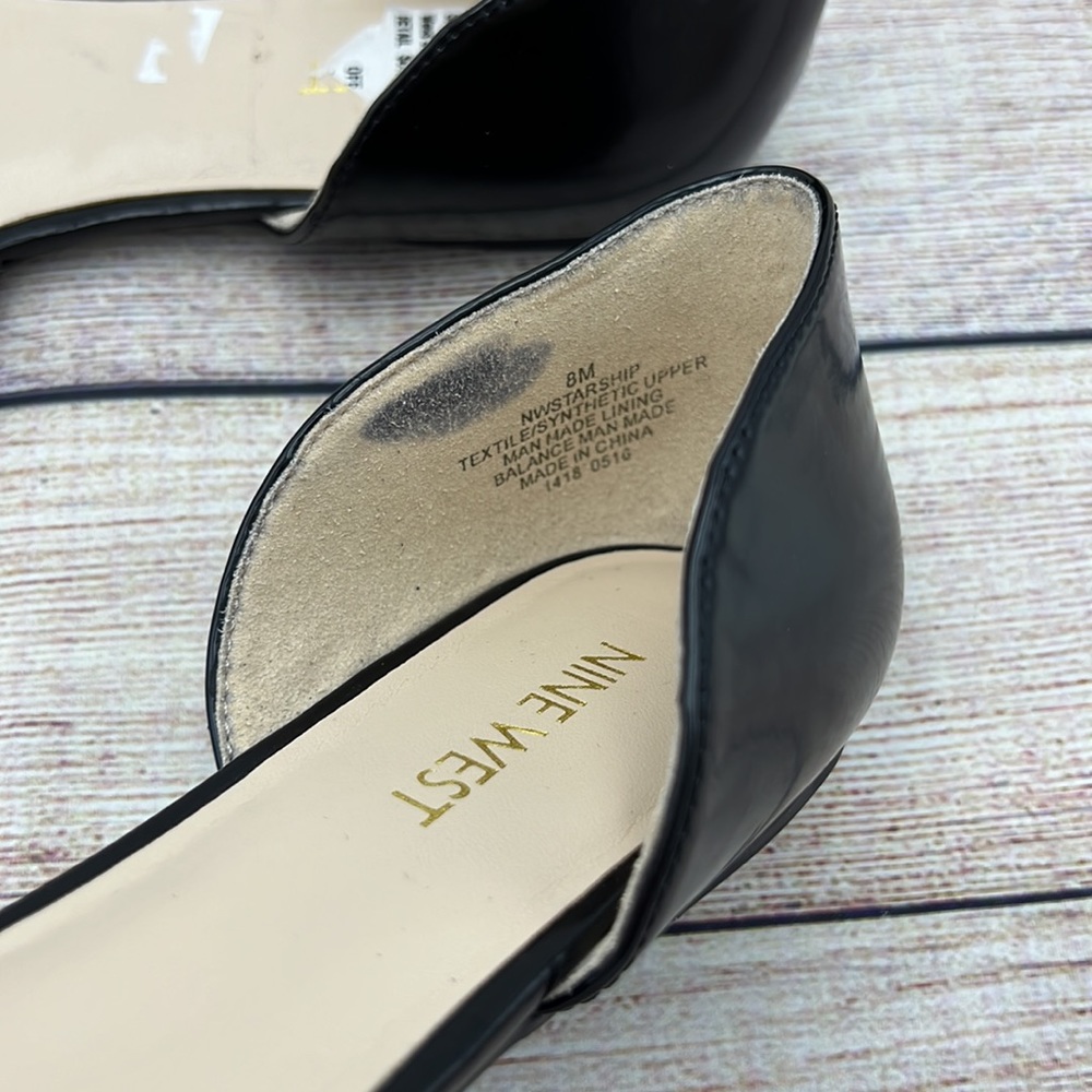 Nine West Star Ship Flats with Grey Wool Detail Sz 8 NWT - Picture 5 of 7